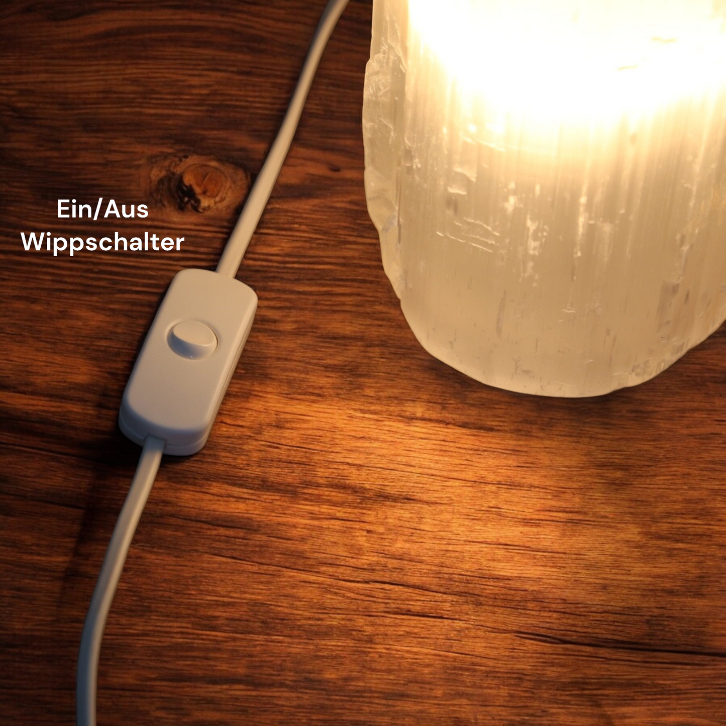 Selenit Zwillings-Turmlampe – Meditationslicht mit Kristallheilung