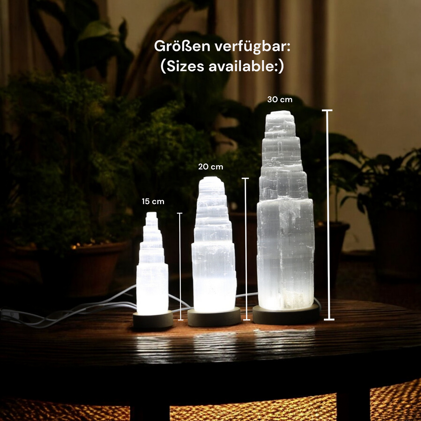 Selenit USB-Tischlampe mit weißem LED-Licht