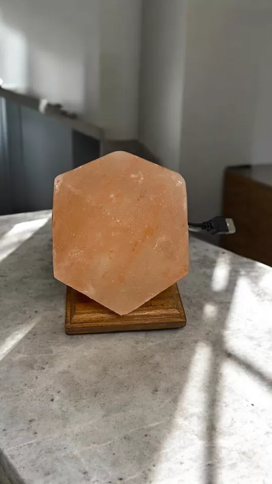 Himalaya Salzlampe-Diamant, Meditationslicht USB