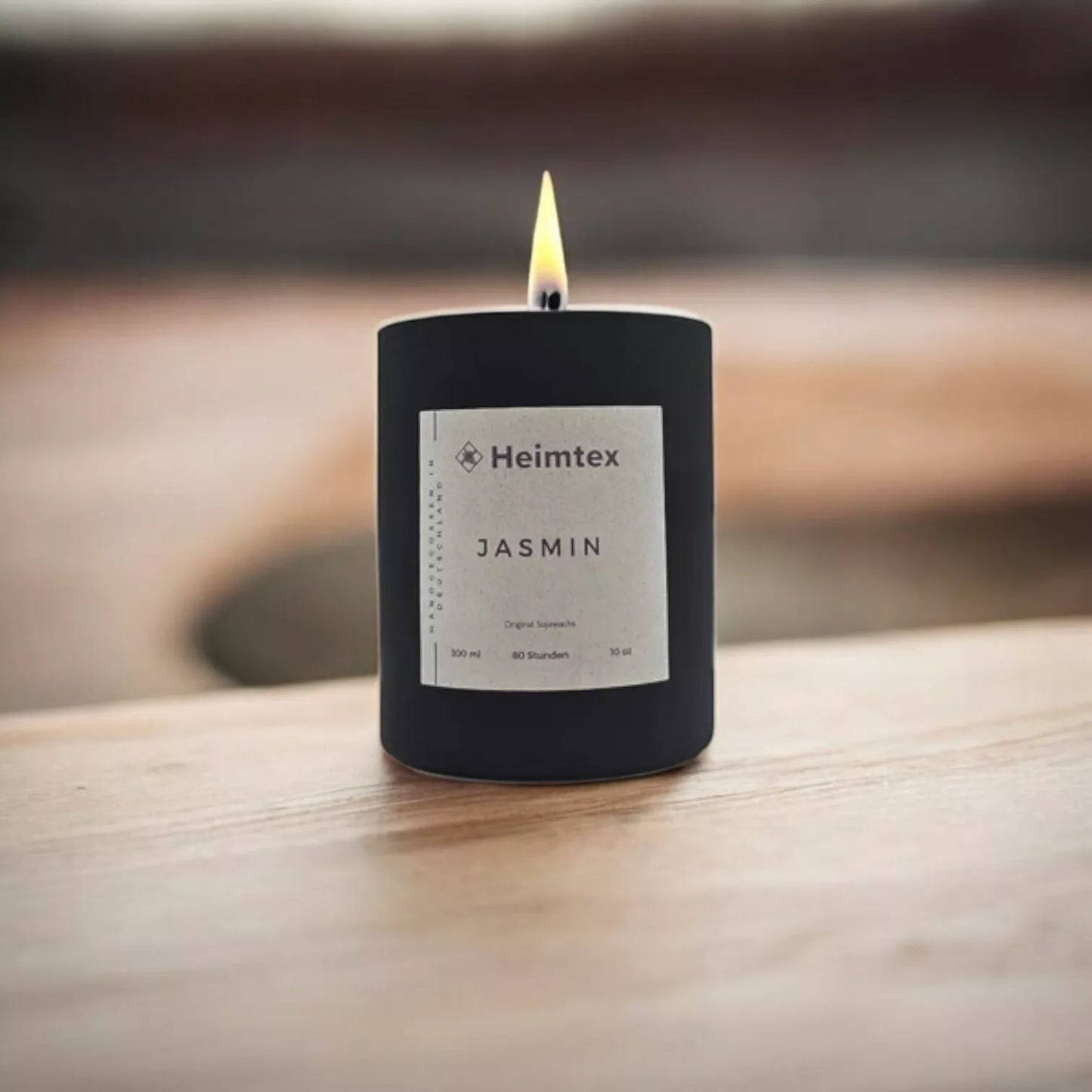 Handgefertigte Chakra-Kerze 300ml –80h Brenndauer, mit Chakra-Steinen