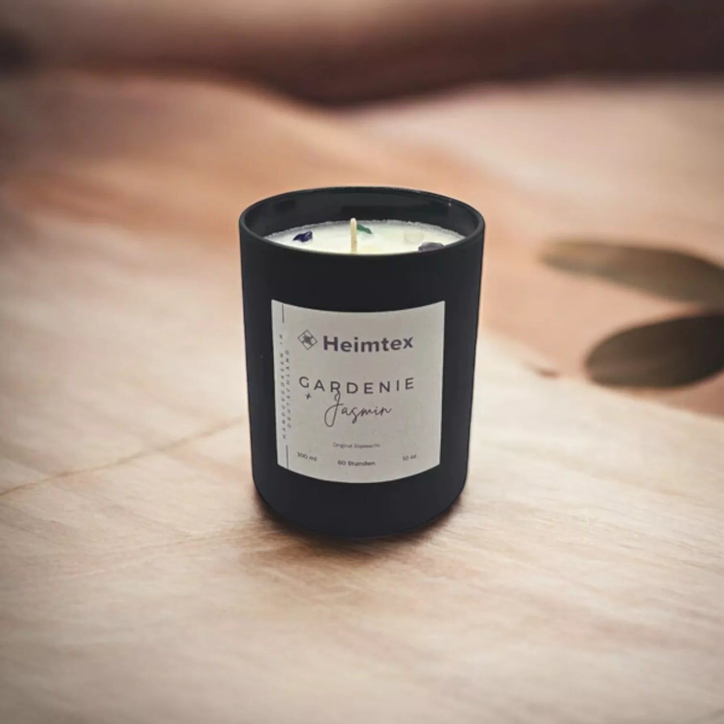 Handgefertigte Chakra-Kerze 300ml –80h Brenndauer, mit Chakra-Steinen