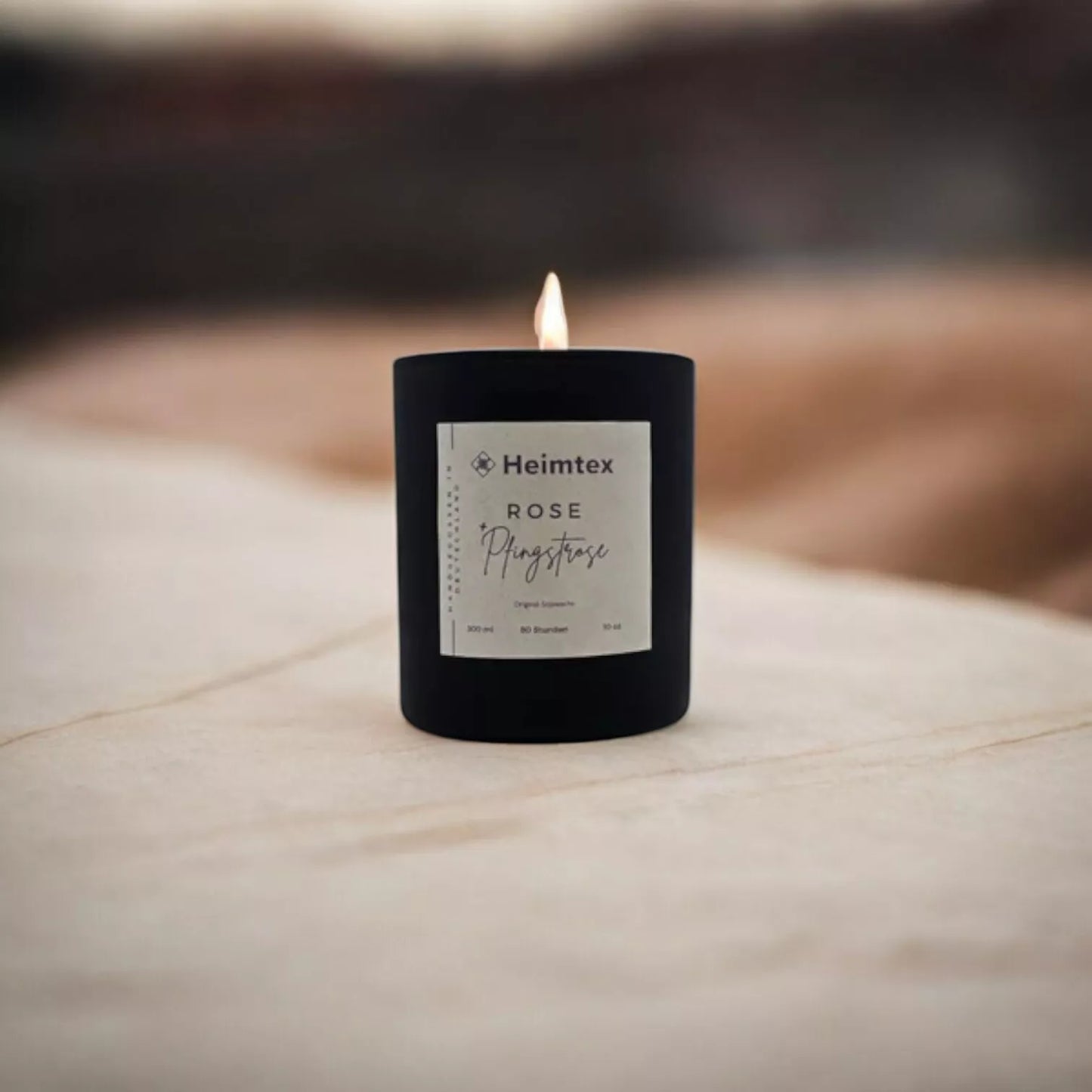 Handgefertigte Chakra-Kerze 300ml –80h Brenndauer, mit Chakra-Steinen