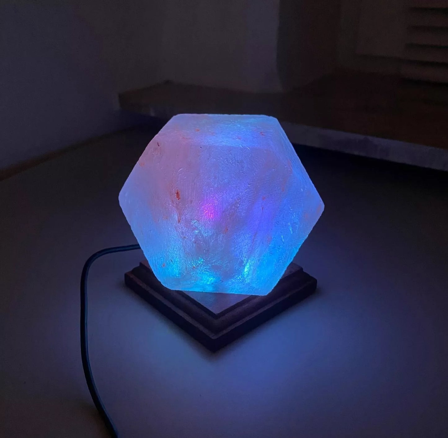 Himalaya Salzlampe-Diamant, Meditationslicht USB
