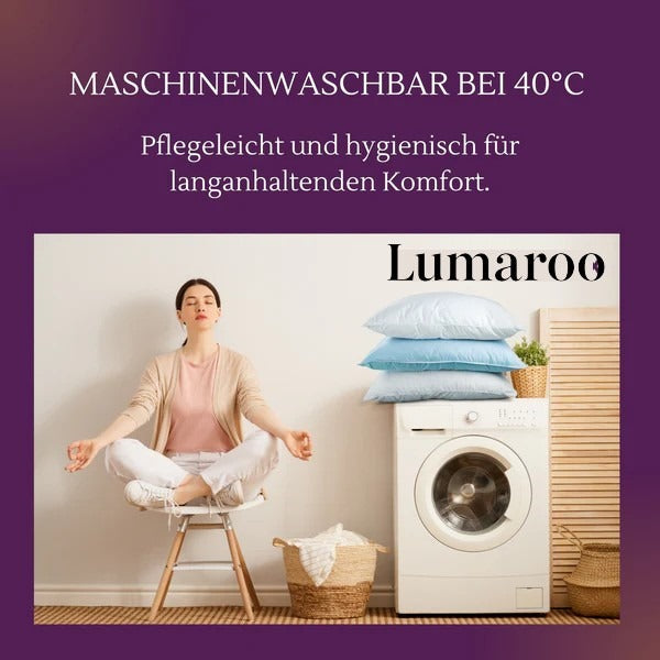 Hochwertig gestepptes Premium-Kissen – Made in Germany | Lumaroo Komfortkissen mit Virgin-Fasern | Für erholsamen Schlaf in jeder Größe