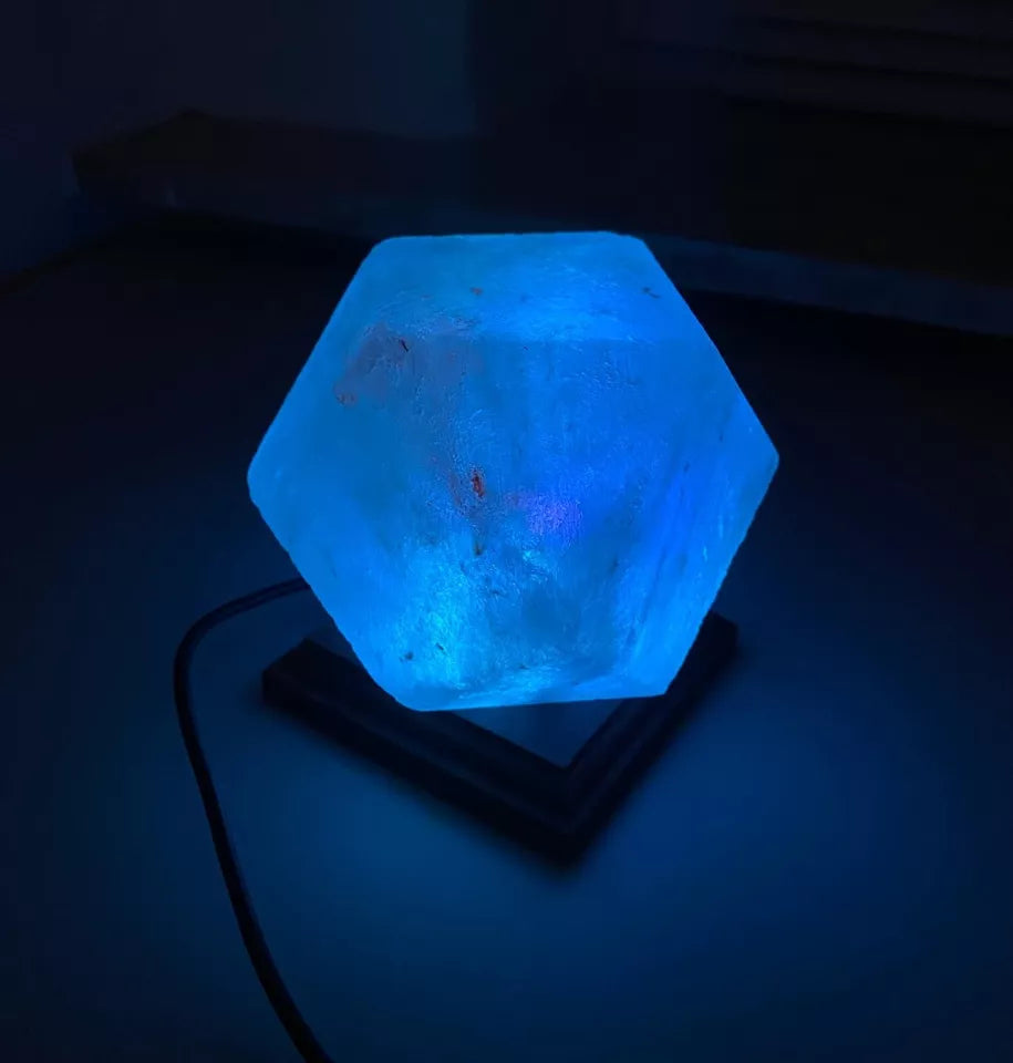 Himalaya Salzlampe-Diamant, Meditationslicht USB