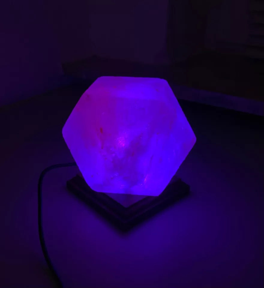 Himalaya Salzlampe-Diamant, Meditationslicht USB