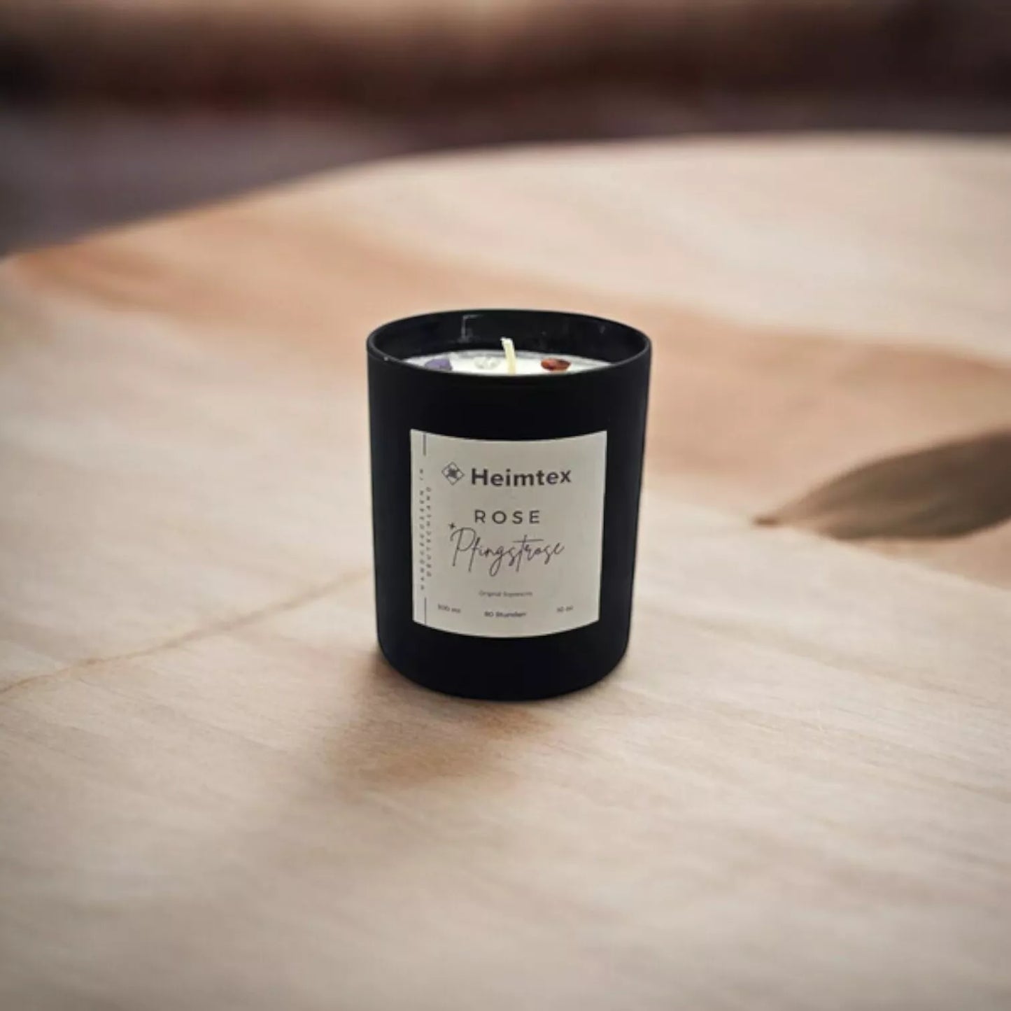 Handgefertigte Chakra-Kerze 300ml –80h Brenndauer, mit Chakra-Steinen