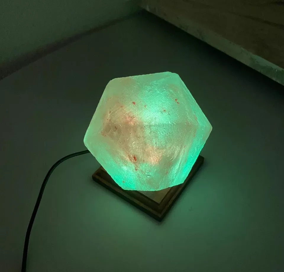 Himalaya Salzlampe-Diamant, Meditationslicht USB