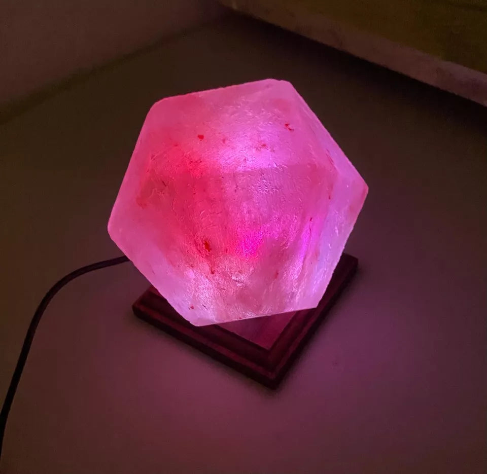 Himalaya Salzlampe-Diamant, Meditationslicht USB