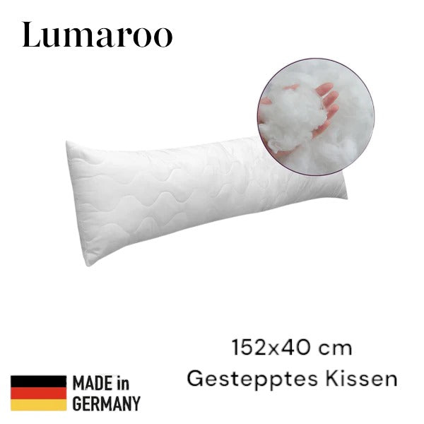 Hochwertig gestepptes Premium-Kissen – Made in Germany | Lumaroo Komfortkissen mit Virgin-Fasern | Für erholsamen Schlaf in jeder Größe
