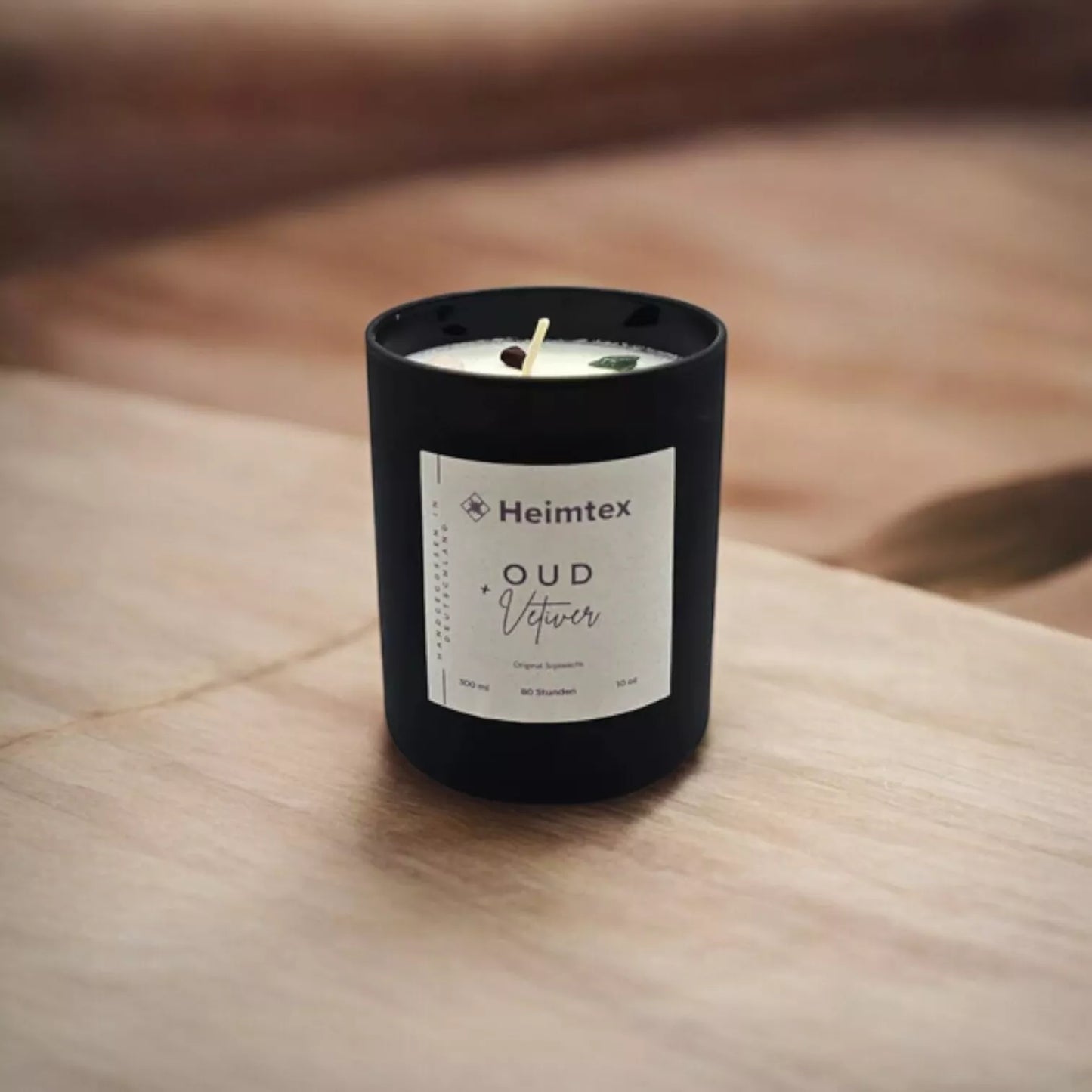 Handgefertigte Chakra-Kerze 300ml –80h Brenndauer, mit Chakra-Steinen