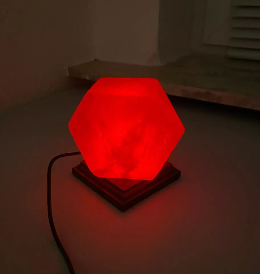 Himalaya Salzlampe-Diamant, Meditationslicht USB