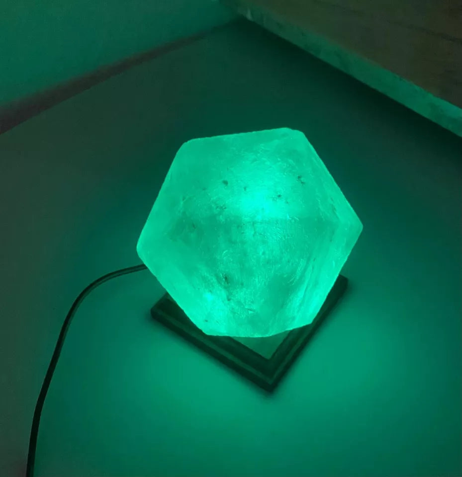 Himalaya Salzlampe-Diamant, Meditationslicht USB