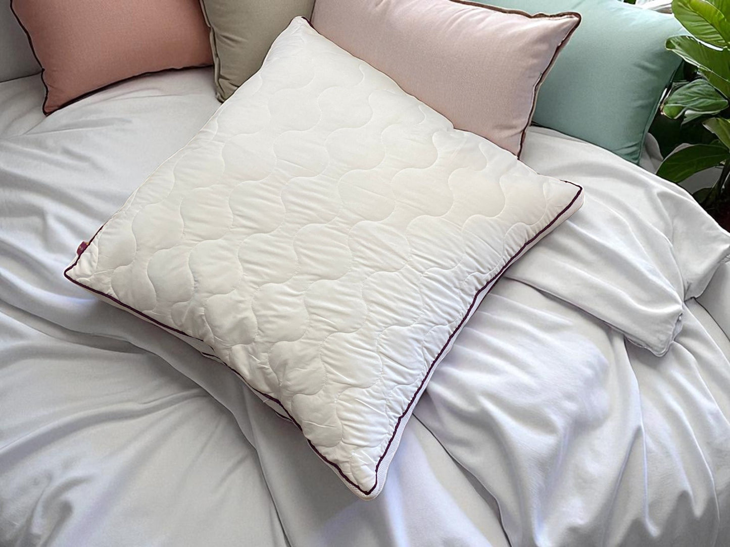 Heimtex Kopfkissen 80x80 höhenverstellbar mit Reißverschluss – Allergiker geeignet, Oeko-Tex, waschbar