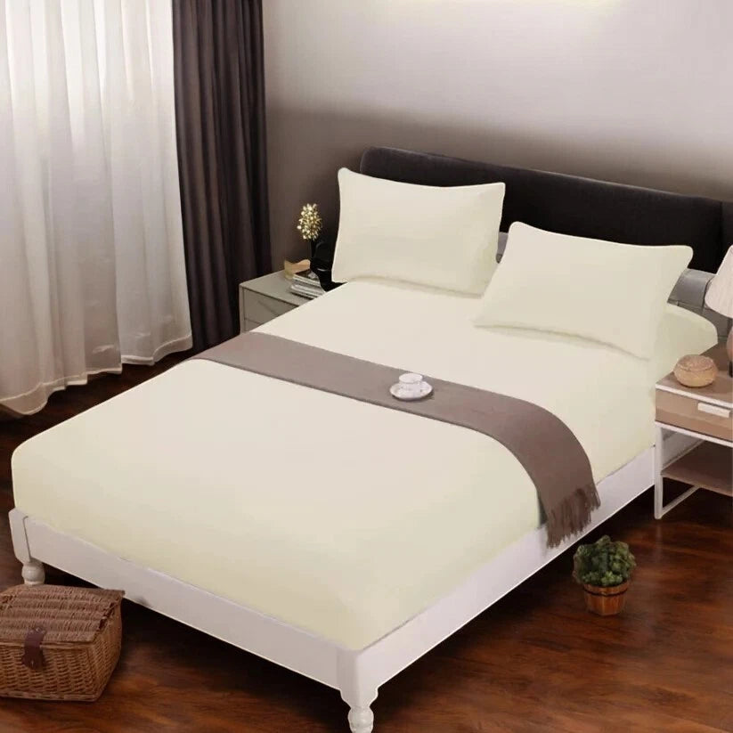 Shenaaya Spannbettlaken Mikrofaser Weiches Spannbetttuch mit Gummizug Matratzen