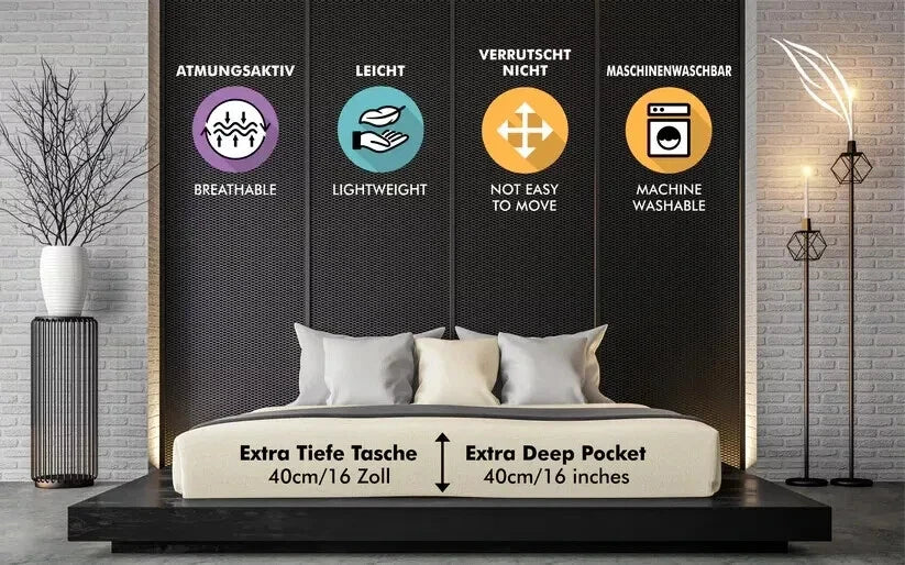 Shenaaya Spannbettlaken Mikrofaser Weiches Spannbetttuch mit Gummizug Matratzen